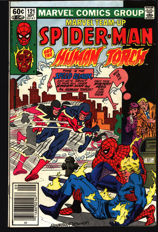 Marvel TEAM-UP Comics #121 Spiderman Fantastic Four's Human Torch vs Speed Demon Frog-Man Leap Frog II J.M. DeMatteis Kerry Gammill Newstand