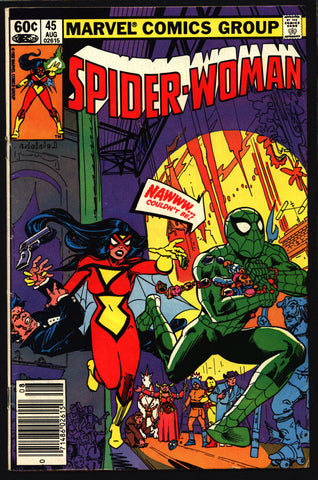 SPIDERWOMAN Comics #45 Jessica Drew Hydra Shield Chris Claremont Steve Leialoha Newstand Copy