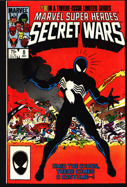 Marvel Super-Heroes SECRET WARS #8 Jim Shooter Mike Zeck Beyonder Spiderman First VENOM Fantastic Four Avengers X-Men Captain America Thor