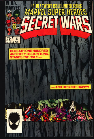 Marvel Super-Heroes SECRET WARS #4 Mike Zeck Beyonder Spiderman Hulk VENOM Fantastic Four Avengers X-Men Captain America Thor