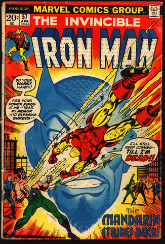 IRON MAN #57 Steve Gerber George Tuska Vs the Mandarin AVENGERS