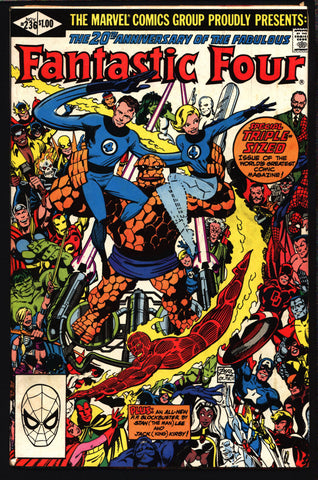 Origin FANTASTIC FOUR 4 #236 John Byrne, Stan Lee, Jack Kirby, Puppet Master, Dr.Doom, The Thing, Human Torch, Mr Fantastic, Invisible Girl,