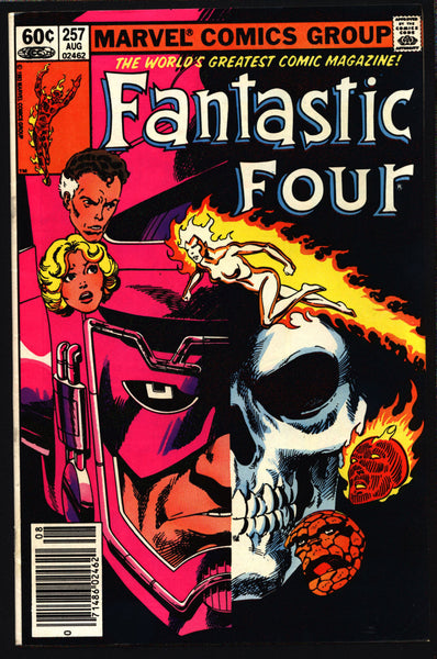 FANTASTIC FOUR 4 #257 John Byrne, Anelle Dies, Skrull throne-world destroyed Galactus The Thing, Human Torch, Mr Fantastic, Invisible Girl,
