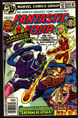 FANTASTIC FOUR 4 #204 Marv Wolfman Keith Pollard Queen Adora Xandar Skrull X Nova Prime Peter Sanderson Watcher Spider-Man Human Torch THING