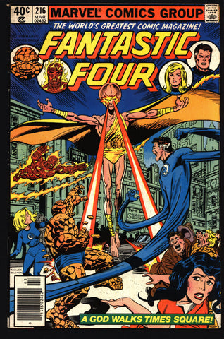 FANTASTIC FOUR 4 #216 Marv Wolfman John Byrne Mr. Fantastic Sue Storm Invisible Girl  Johnny Storm Human Torch THING