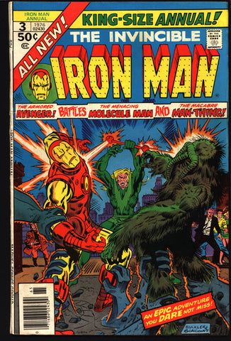 IRON MAN King Size Annual #3 Steve Gerber Sal Buscema AVENGERS Man-Thing 1st Molecule Person