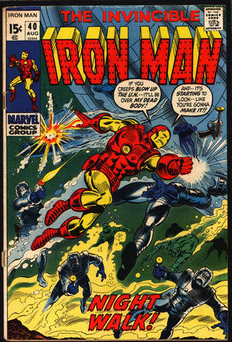 IRON MAN #40 Gerry Conway George Tuska Death of White Dragon I Death of Shara-Le AVENGERS