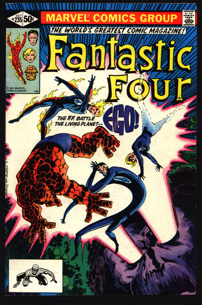 FANTASTIC FOUR 4 #235 John Byrne, The Thing, Human Torch, Mr Fantastic, Invisible Girl, Origin of Ego the Living Planet Vs Ego Living Planet