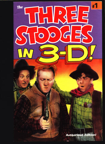 THREE STOOGES in 3-D #1 Norman Maurer Slapstick screwball Adaptations Moe Howard, Larry Fine, Curly Howard,