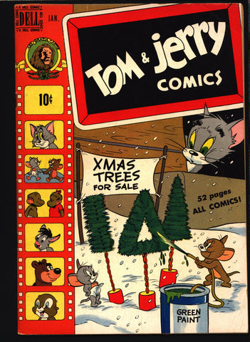 TOM and JERRY #66 CHRISTMAS 1950 Dell Comics, Hanna Barbera, Cartoons, Droopy, Barney Bear,