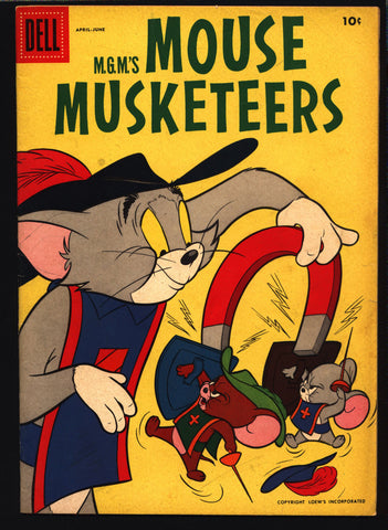 MOUSE MUSKETEERS Tom and Jerry #8 (#1) 1957 Dell Comics, Hanna Barbera, Cartoons, Jerry’s French nephew- Tuffy,Big Spike and Little Tyke,
