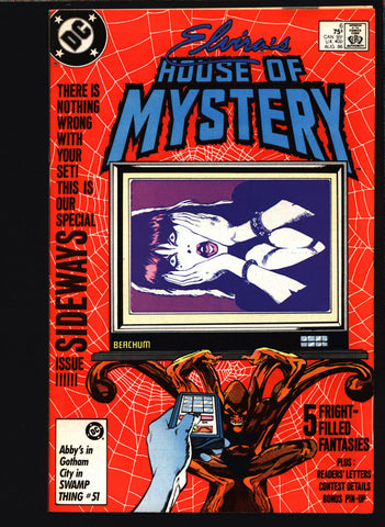 ELVIRA Mistress of the Dark House of Mystery #6 "sideways issue" DC Comics, Rbt Kanigher,Ric Estrada,George Freeman, Horror Fantasy TV Host