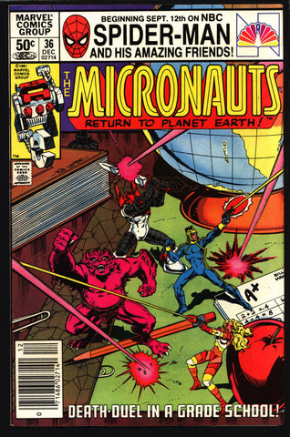 MICRONAUTS #36 Bill Mantlo, Keith Giffen, Baron Karza, Comic based on MEGO Mecha Action Figures,