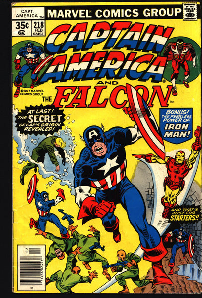 CAPTAIN AMERICA & Falcon Comics #218 ORIGIN Don Glut,Sal Buscema, Iron Man