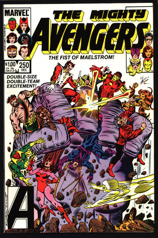 Mighty AVENGERS #250 vs Maelstrom, Double Size Special, Roger Stern, Al Milgrom, Scarlet Witch,Vision,Hawkeye,Hercules,Iron Man, Tony Stark