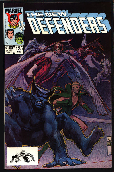 New DEFENDERS #125 vs Mad-Dog & Mutant Force;  J.M. DeMatteis, Don Perlin, Angel, Beast, Ice Man, Moon Dragon, Valkyrie, Gargoyle