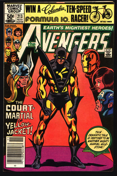 Mighty AVENGERS #213 Jim Shooter,Gene Colan,Bob Hall, Yellow-Jacket Court-Martial, Captain America, Iron Man, Thor,