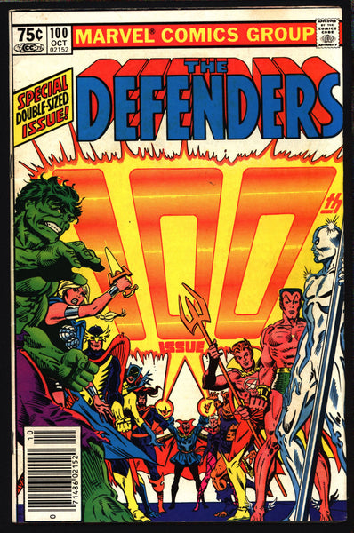 DEFENDERS #100 vs Mephisto & Satan, Double Sized Special J.M. DeMatteis, Don Perlin, Doctor Strange, Hulk, Sub-Mariner Valkyrie Son of Satan