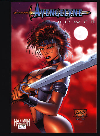 Rob Liefeld’s Avengelyne: Power #1 Red cover Robert Napton, John Stinsman Sexy Pin-Up Atlantis Fantasy Heroine