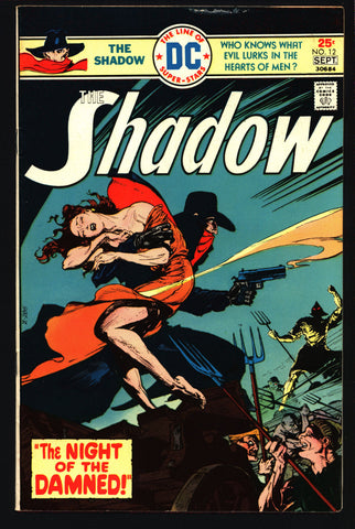 DC Comics SHADOW #12 1975 Denny O’Neil, E.R. Cruz Maxwell Grant Walter Gibson Lamont Cranston Pulp Comic Book Last issue