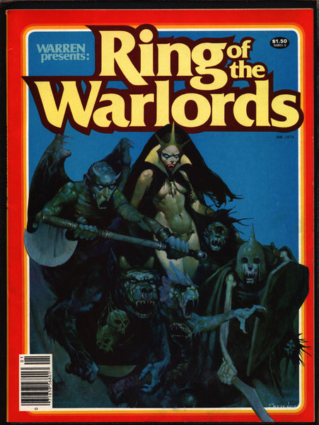 Warren Presents Ring Of The Warlords Comix Magazine, Dax the Destroyer, Merlin, Barbarian, Fantasy, Esteban Maroto, Gonzalo Mayo, Wally Wood