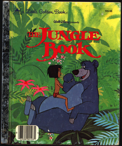 Walt Disney Presents the Jungle Book, Little Golden Readers, Rudyard Kipling,Golden Book,Mowgli,Shere Khan,India,Animated,Cartoon