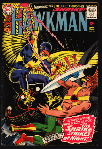 HAWKMAN #11 DC Comics, 1st Shrike, Gardner Fox, Julius Schwartz, Murphy Anderson, VG, Legends of Tomorrow, Superhero