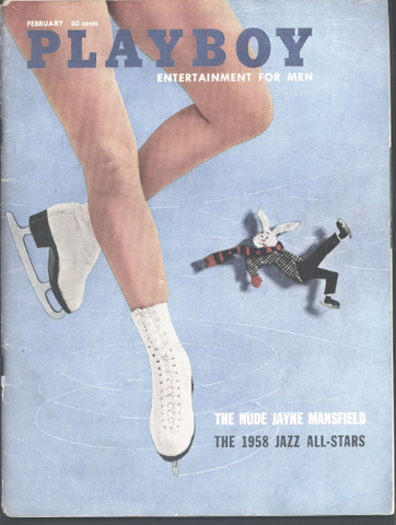 Hugh Hefner,PLAYBOY Magazine,Feb 58,BEATNIKS,Beat Generation,Jayne Mansfield,Arthur C. Clarke,William Safire,Herbert Gold,Jazz All-Stars,tnt